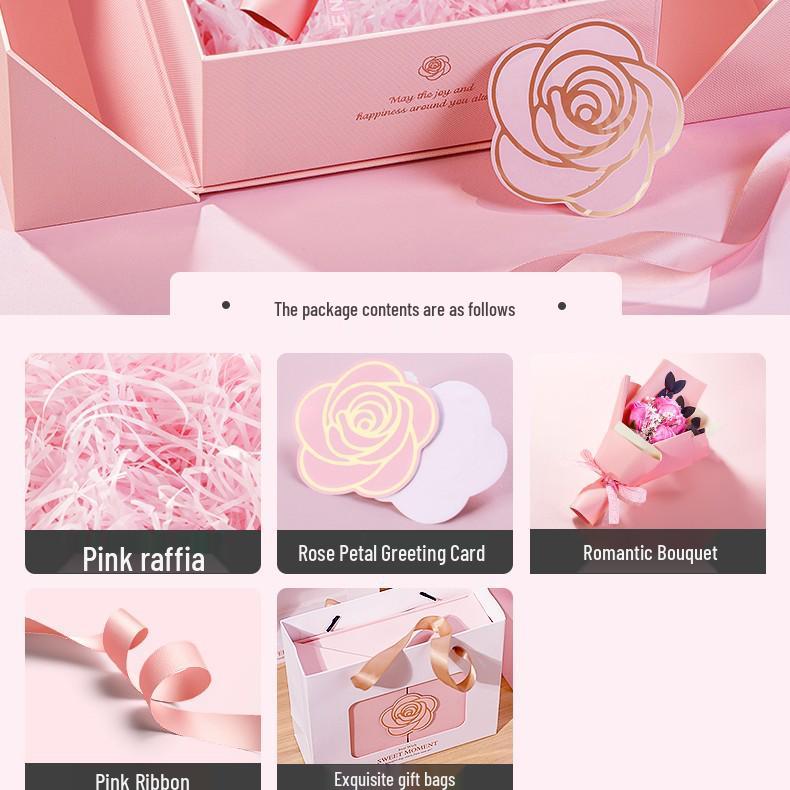 Elegant Pink Gift Box for Women - Ideal for Birthdays, Lipstick, Perfume & High-End Surprises
