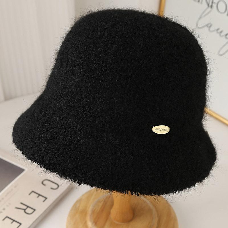 New Cashmere Blended Autumn and Winter Versatile Bucket Hat, Age Reduction, Small Face, Comfortable Temperament Bucket Hat