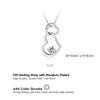 Ashley Jewelry Necklace, Sterling Silver 925, Open Heart Double Heart Pendant, Stylish for Women