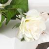 Rosa Artificiale con Foglie Verdi Fiore Finto Realistico Gambo Fiore Finto Casa Ufficio Matrimonio Festa Interno Esterno Fioritura Finta Centrotavola