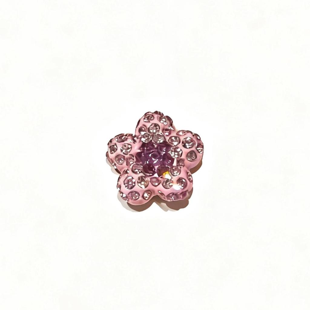 Pink Diamond-Set Titanium Spiral Conch Cartilage Earrings for Women