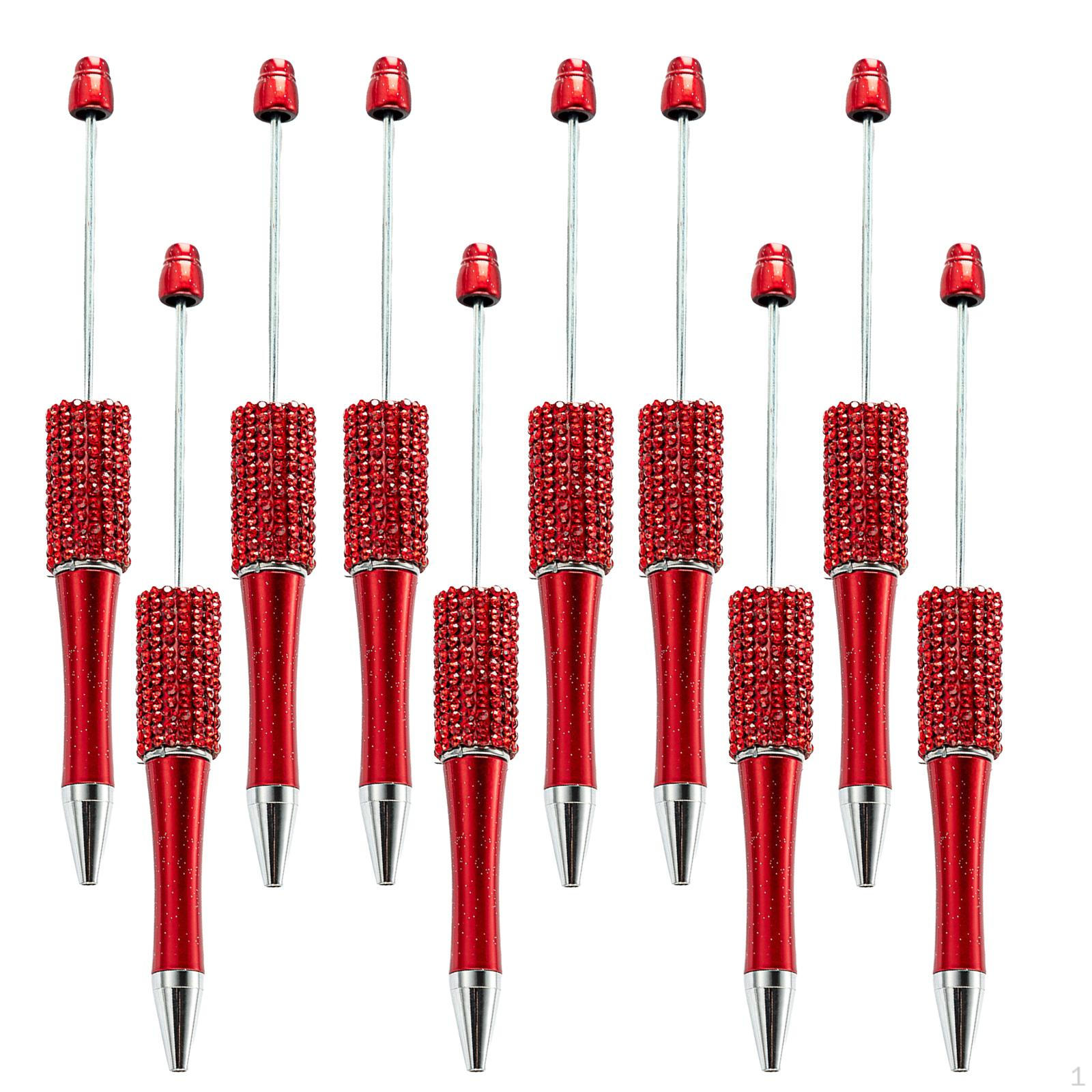 

10x DIY наборы ручек для вышивки бисером шариковая ручка оптом для подарка класс школа Red