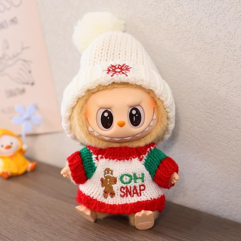 LABUBU Blind Box Doll Clothing Set for Generations 1 & 2 LABUBU Sit-Down Party Doll Christmas Cape & Hat Outfit