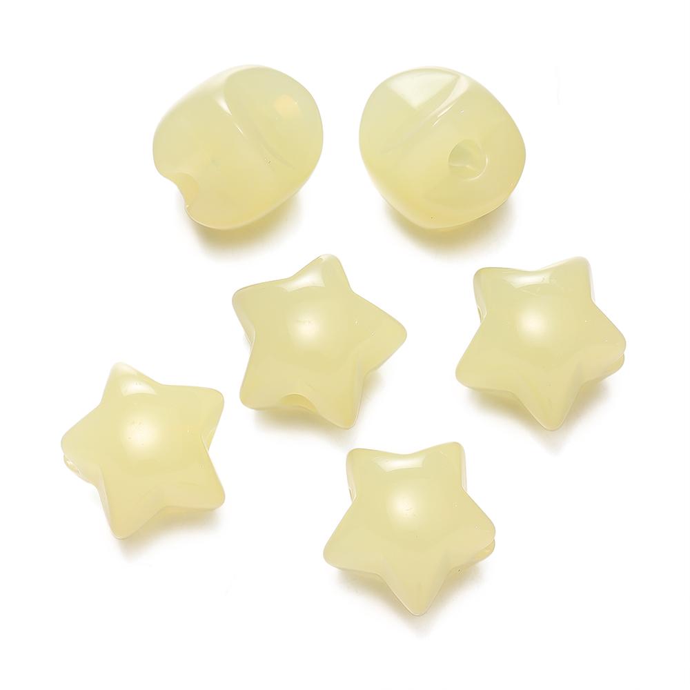 

10pcs/lot Acrylic Jelly Colored Stars Shape Beads Bracelet Loose Beads For DIY Jewelry Making Necklace Craft Accessories 10mm жёлтый
