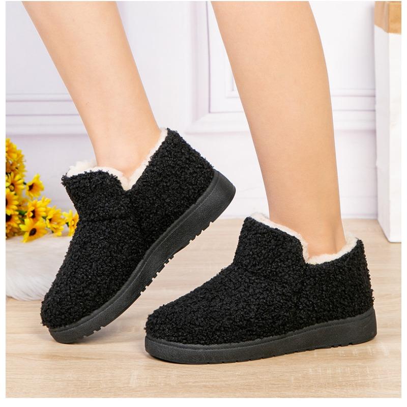 Winter New Thickened Mother Cotton Slippers Warm Cotton Shoes Women's Snow Boots Non-slip Fleece Home Fashion Cotton Shoes