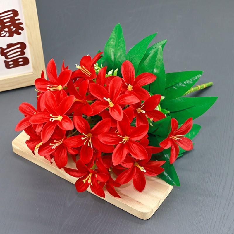 Artificial Lily Flowers 18 Heads Silk Floral Arrangement Home Decor Dining Table Hotel Wedding Photography