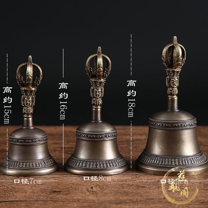 Nepal Bronze Bell Ethereal Sound Tibetan Buddhist Temple Vajra Bell Dorje Wholesale