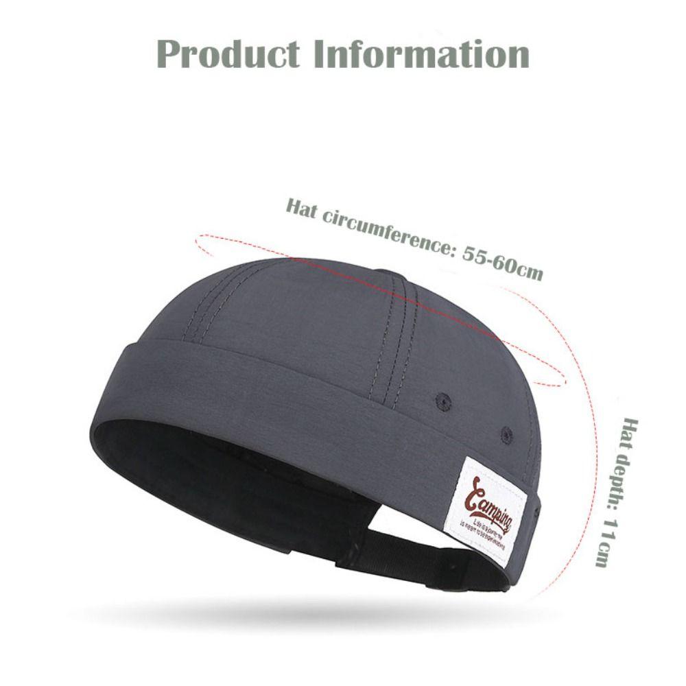 Retro Landlord Hat Quick Drying Skullcap Casual Snapback Hat Unisex