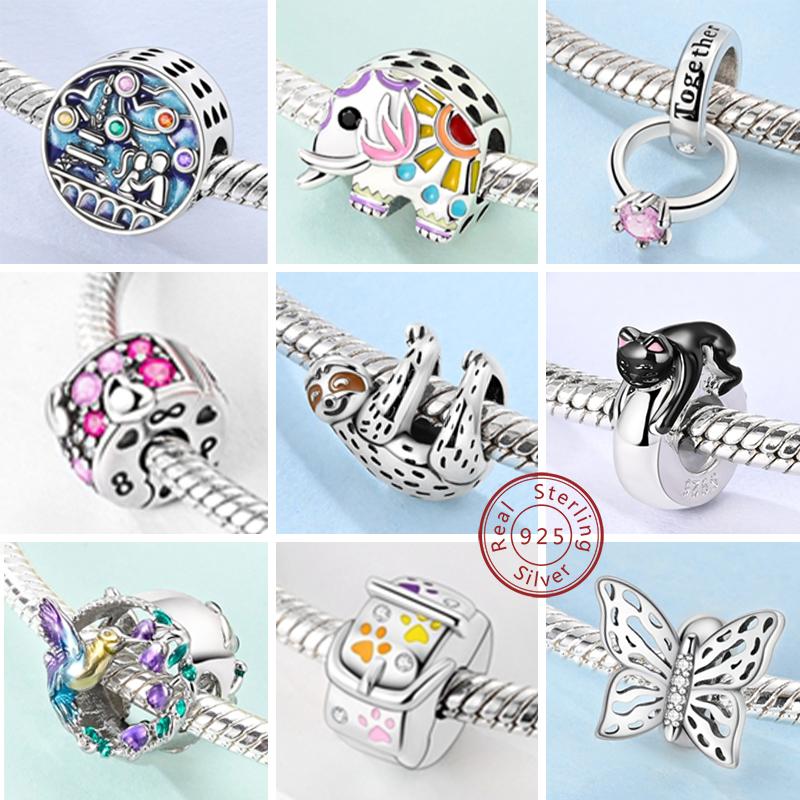 Charm New Authentic Copper Charm Bead Charms Bead Charms Sweet Love Heart Pendant Compatible With Bracelets Charm Valentines Day Jewellery Gift