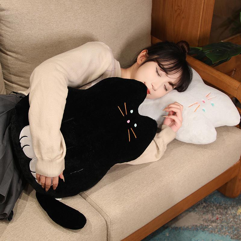 Cute Cat Throw Pillow Doll Girl Bed Sleeping Kitten Doll Soft Plush Doll Birthday Gift