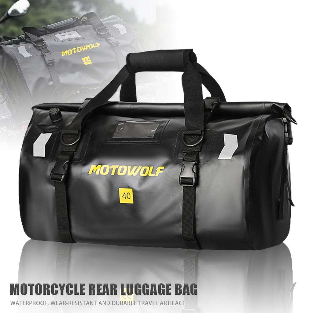 Motorcycle Tail Bag 20L 40L Waterproof Motorbike Top Case Bag Rear Seat Dry Luggage Universal Moto Top Box Panniers Bag