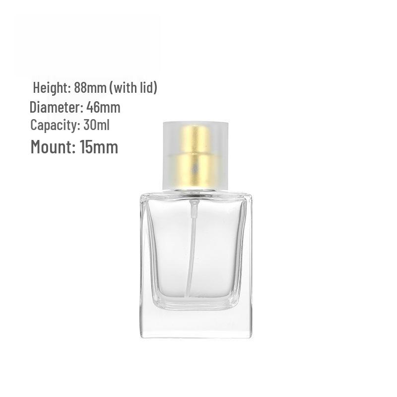Transparent Glass Perfume Bottles - 30ml/50ml/100ml Refillable Fine Mist Spray Bottles 30ml