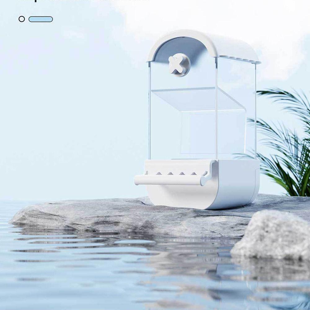 Anti-splash Parrot Automatic Feeder Anti Spill Large Capacity Bird Feed Box for Cage Hanging No Mess Birds Food Container