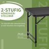 Foldable Patio Dining Table for 4, Height Adjustable Outdoor Table for Garden, Lawn, Dark Grey