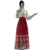 Chinese Ming Dynasty Style Hanfu Women's Stand Collar Daily Print horse-face  Skirt
