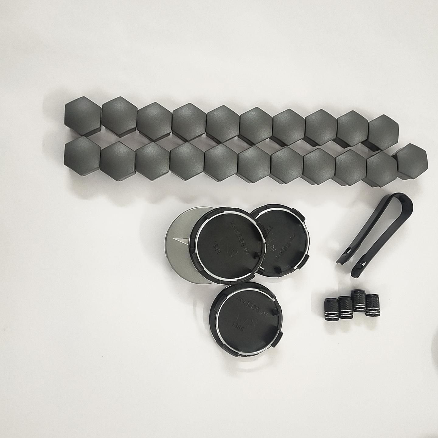 29PCS BOX for Tesla Model3 ModelY Juniper Cover Wheel Conversion Kit Car Wheel Hubcap Center Cap andTire Cap Screw Accessories For Model 3 ModelY