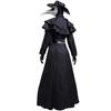 Halloween Adult Medieval Steampunk Wind Plague Doctor Costume Bird Beak Crow Long Beak Mask Costume