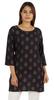 Moomaya Womens Tops Rayon Block Print Tunic 3 4th Sleeve Tunic Summer Blouse