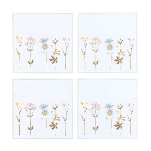 Something Different Blumen Untersetzer aus Glas (Packung mit 4)