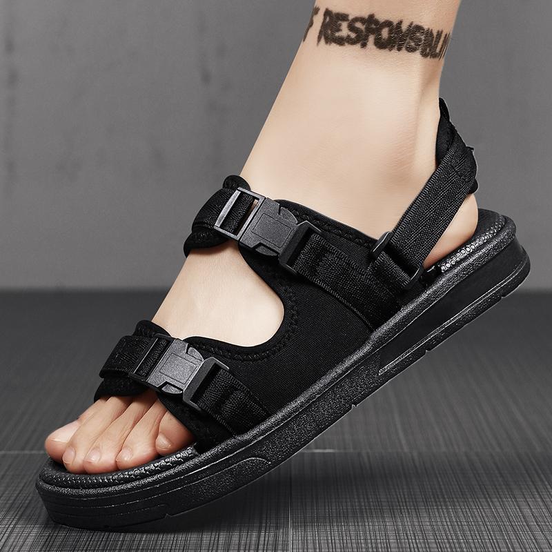 

Летние мужские сандалии, уличные модные римские сандалии, пляжные нескользящие повседневные легкие тапочки с открытым носком, спортивные сандалии для мальчиков 44