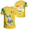 Maglietta Estiva con Bandiera di Saint Vincent e Grenadine per Uomo Stampata in 3D con Stemma Maglietta Girocollo Maniche Corte Magliette Casual
