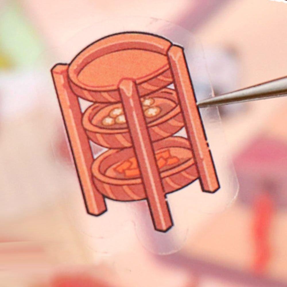 Pocket Cabin Landscaping Stickers Cartoon Miniature Scene Sticker  for Kid Child