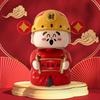 Solar Powered Nodding God of Wealth Ornament New Year Car Ornaments  Car Decoration