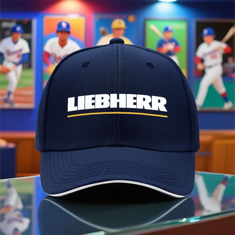 XIXIGO Cap 1 stuks LIEBHERR Baseballpet Lichtgewicht Ademend Hoedje met Verstelbare Band voor Sport Fietsen Yoga Kamperen One Size