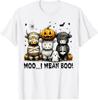 Ghost Cow Moo I Mean Boo Halloween Outfit Funny Cow Lover T-Shirt