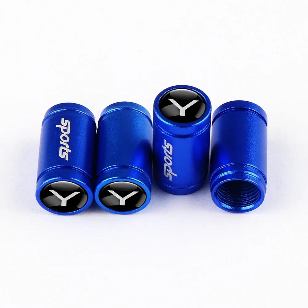 Car Sticker Tesla 4Pcs Aluminum Badge Car Wheel Tire Valve Stem Caps Cover For Tesla Model 3 Y S X Roadster Juguete SpaceX Cyber