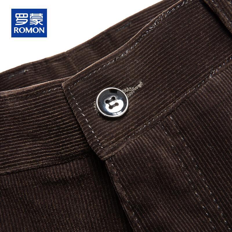 ROMON Men's Corduroy Straight Leg Casual Pants