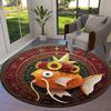 Retro Pokemon Round Area Rug,Carpet Rug for Living Room Bedroom Sofa Playroom Decor,Non slip Floor Mat