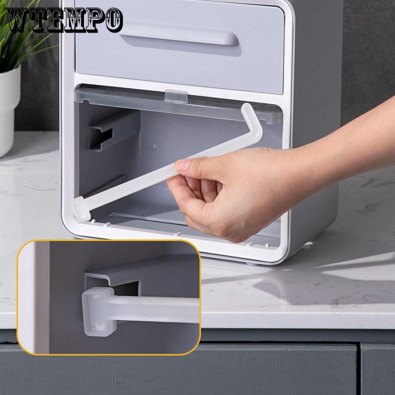 WTEMPO Toilettenpapierbox Toilettensaugbox Perforationsfreie Wand-Toilettenpapierbox Toilettenkleinartikelregal