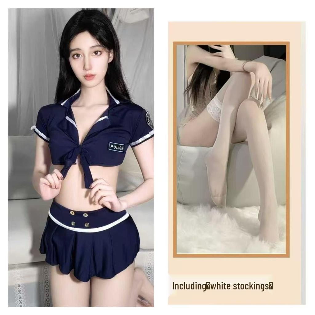 Midnight Charm Temptation Flight Attendant Lingerie Set