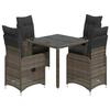 Vidaxl 5-Cz. Set di Mobili da Giardino con Cuscini, Grigio, Polyrattan