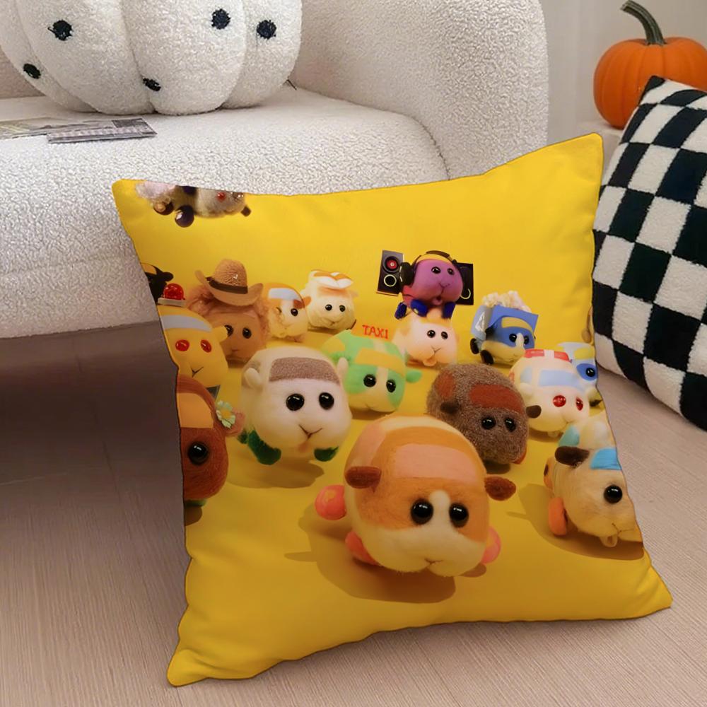 PPui Pui Molcar Cushion Cover Throw Pillow Cover Hidden Button Durable Polyester Chair Cushion