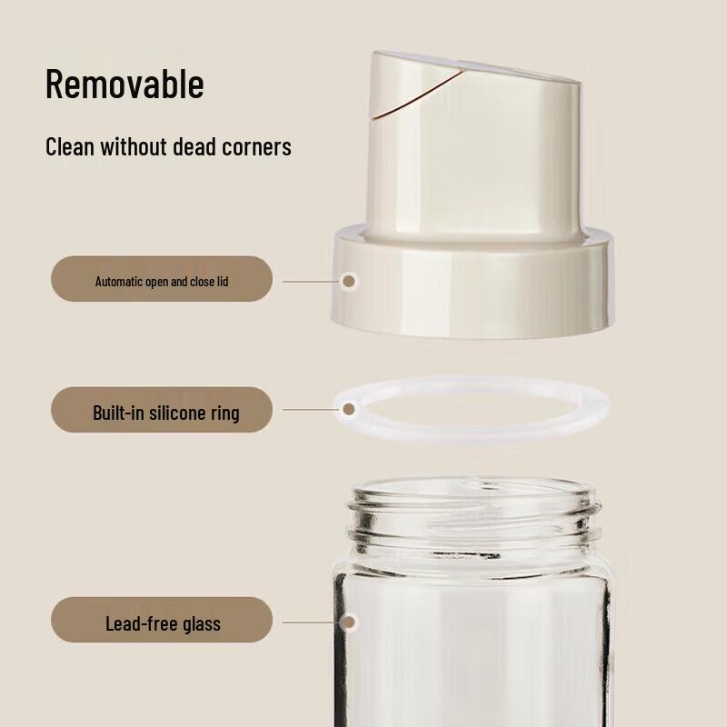 Mecity Automatic Open/Close Glass Oil & Vinegar Dispenser Set