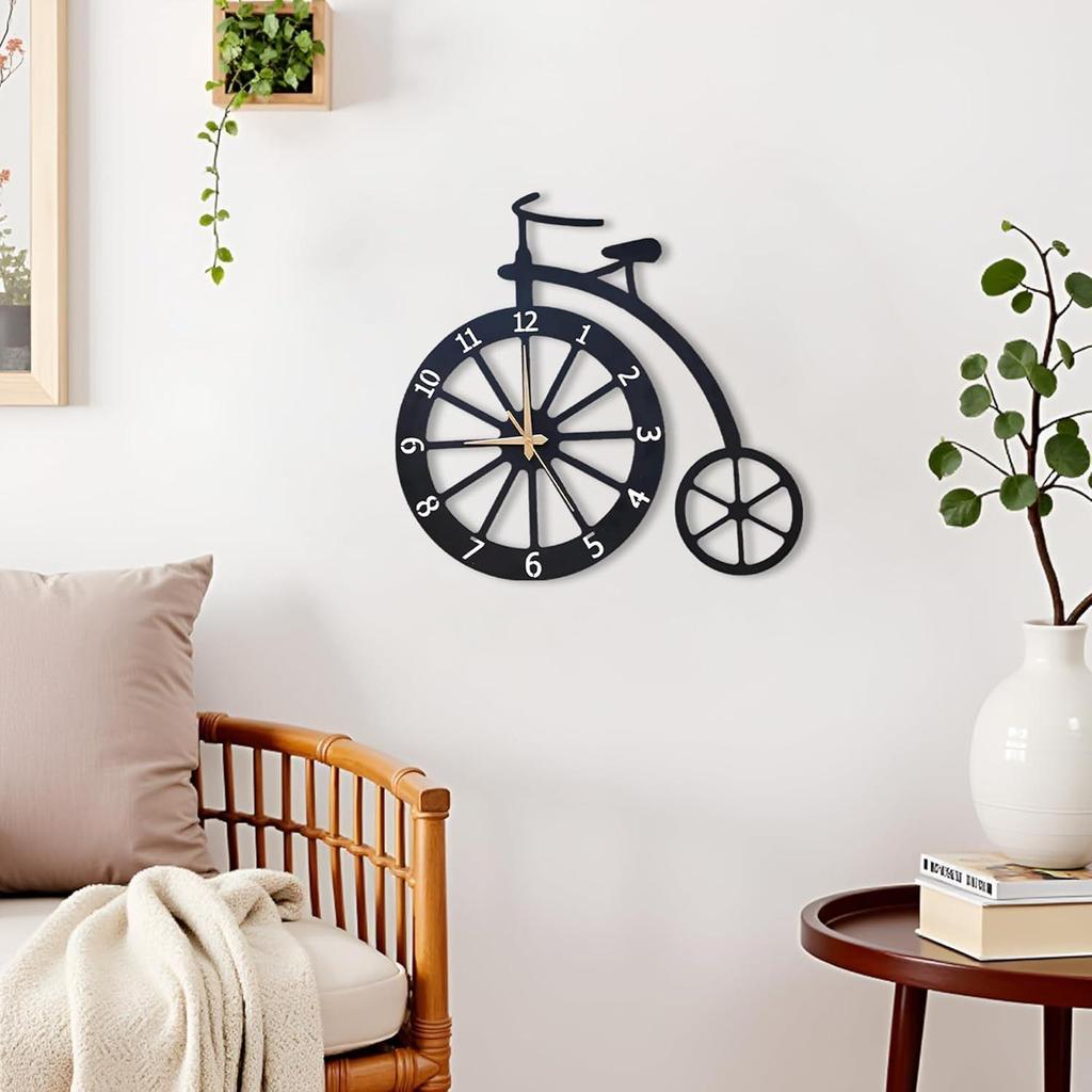 Ausgefallene Metall-Wanduhr für Heimdekoration – Stilvolle Wohnzimmer- & Schlafzimmeruhr, Designer-Wanduhr, Große Hängeuhr (Stil 7, 50 cm)