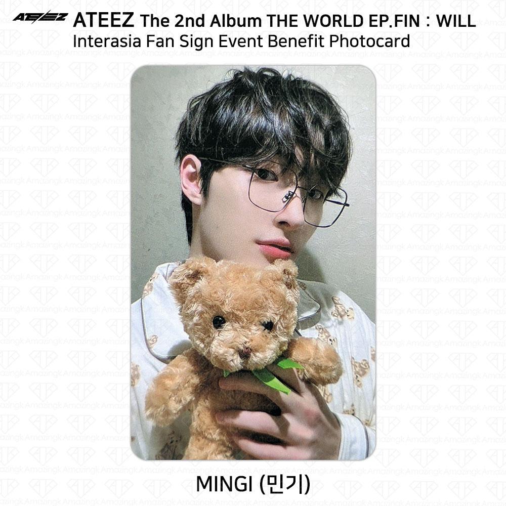ATEEZ THE WORLD EP.FIN WILL InterAsia Fan Sign Event Benefiz-Fotokarte KPOP