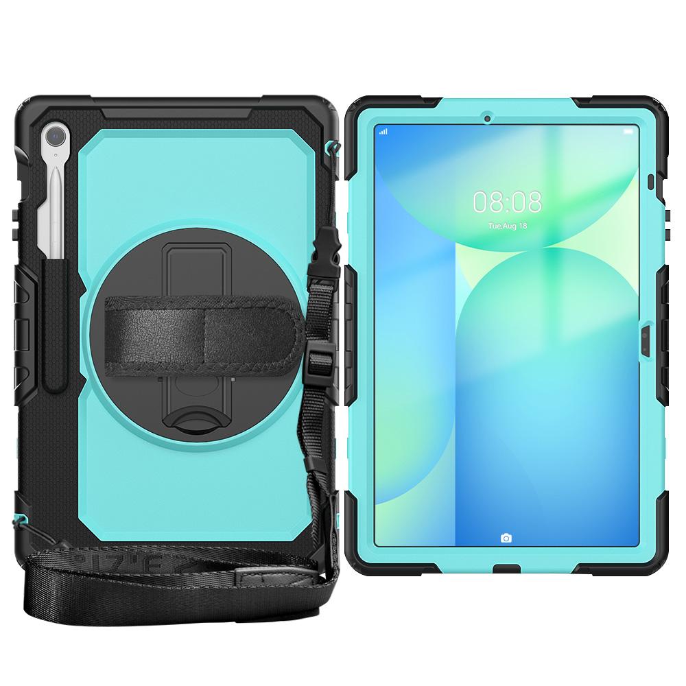 Heavy Duty shockrpoof Case Hand/Shoulder Strap Stand for Samsung Galaxy Tab S10 FE+ Plus 13" X620/X626B With Screen Protector