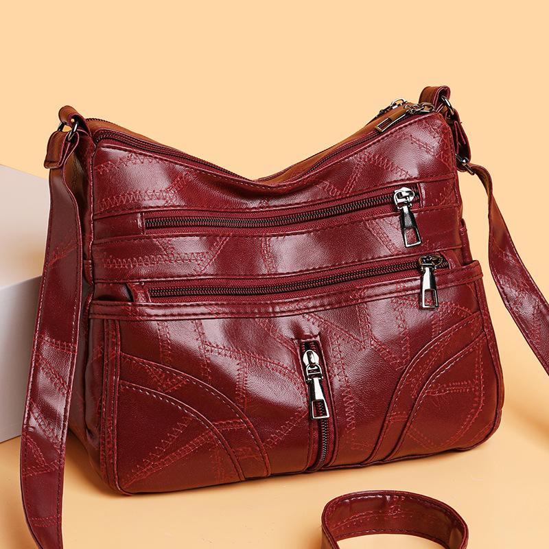 New Soft Leather Crossbody - Mature Women's Minimalist Vintage Purse Fashionable Hundred Compact Women's Bag