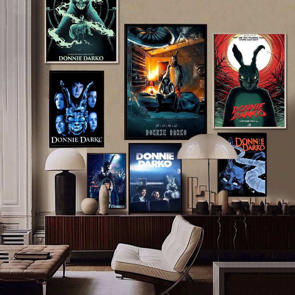 Film Horror Classico Donnie Darko Poster Vintage Adesivo Kraft Retro Adesivo Fai da Te Stanza Bar Caffetteria Decorazione Stanza Kawaii