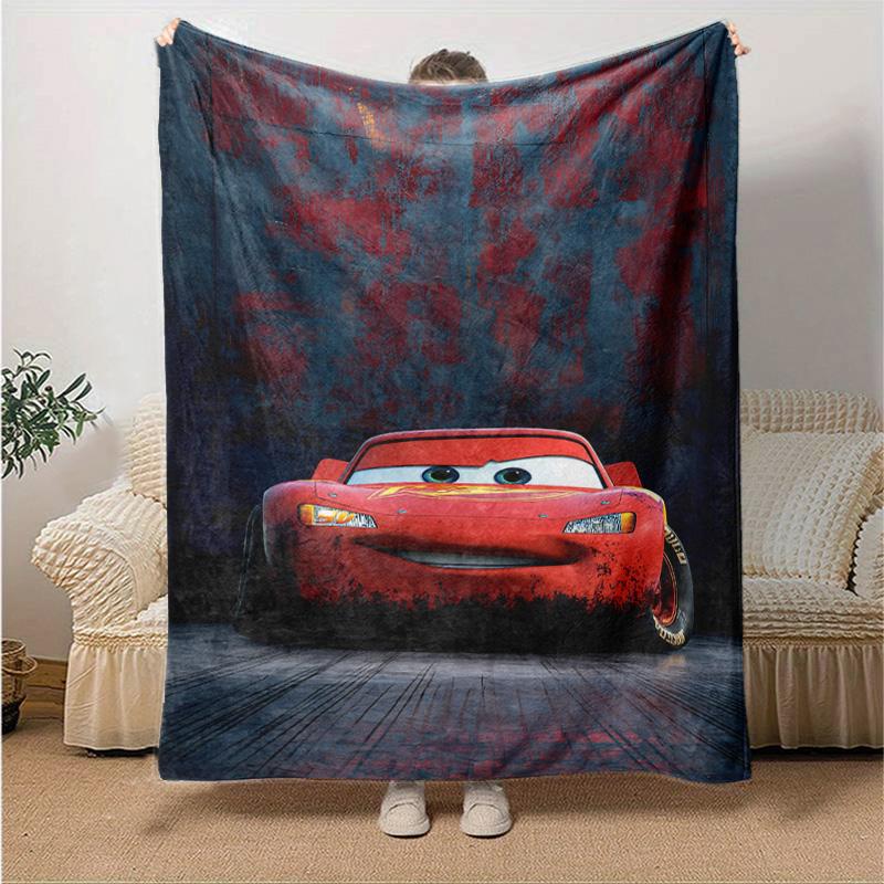 1pc Rustic Mcqueen Flannel Blanket Soft Warm Throw Blanket for Bedroom Living Room Bed Travel Camping Picnic Gift. M730064