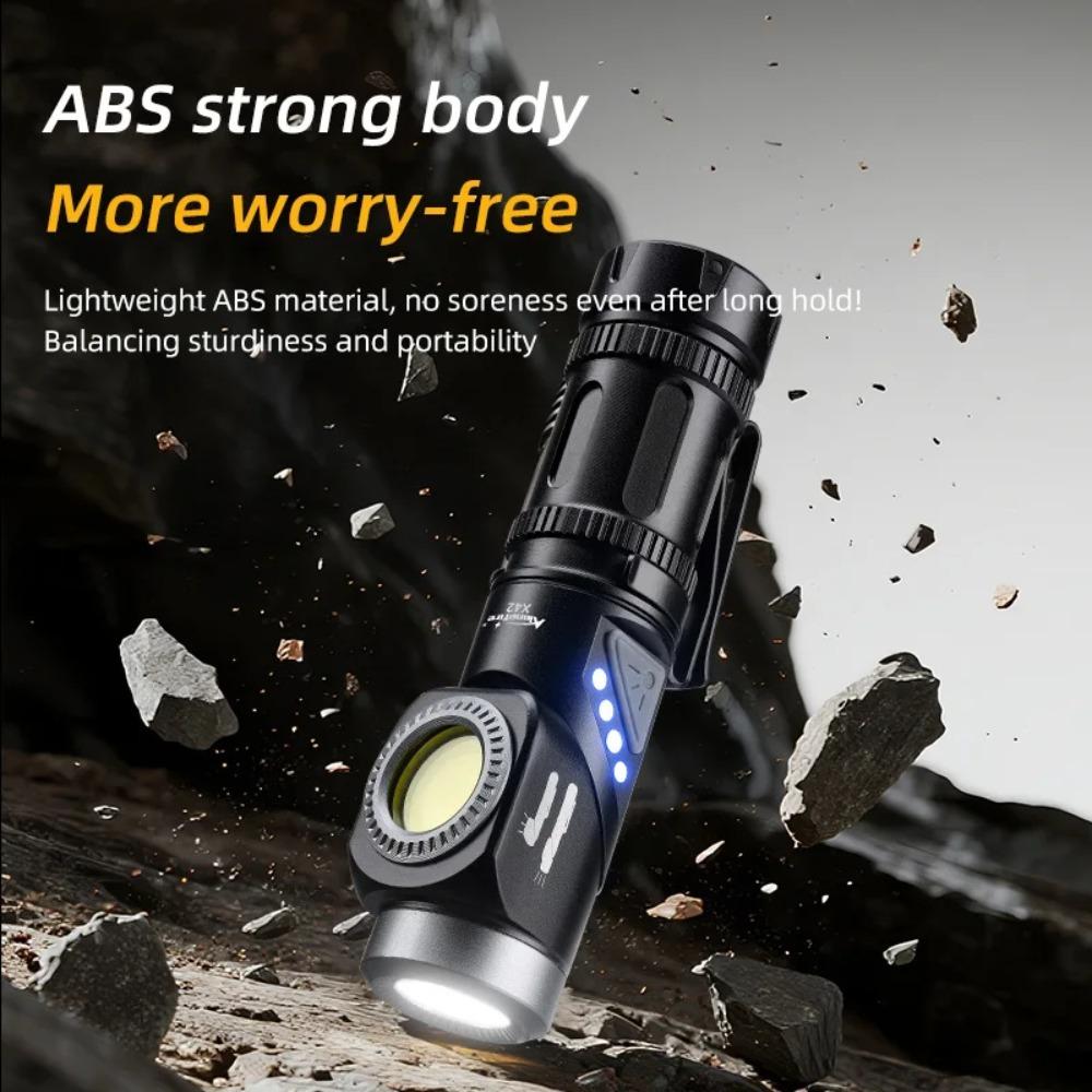 10000LM 2-in-1 LED Flashlight 90°Twist swivel Headlamp Super Bright Camping Lamp Outdoor Working Hiking Emergency Headlight Magnet Torch