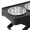 Adjustable Height Pet Feeder with Detachable Double Bowls - Modern Design