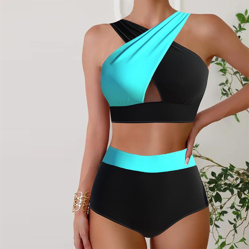 Women's Swimwear Tankini 2 Piece Swimsuit White Beautiful Dots Print Vacation Bathing Suits