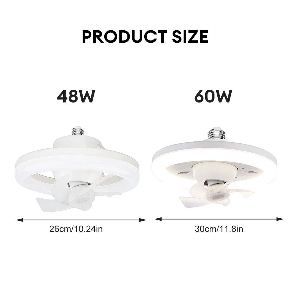 48W/60W Ceiling Fan With LED Lights E27 Remote Ceiling Lighting Bedroom Living Room Switch Control Home Lamps AC86-25V