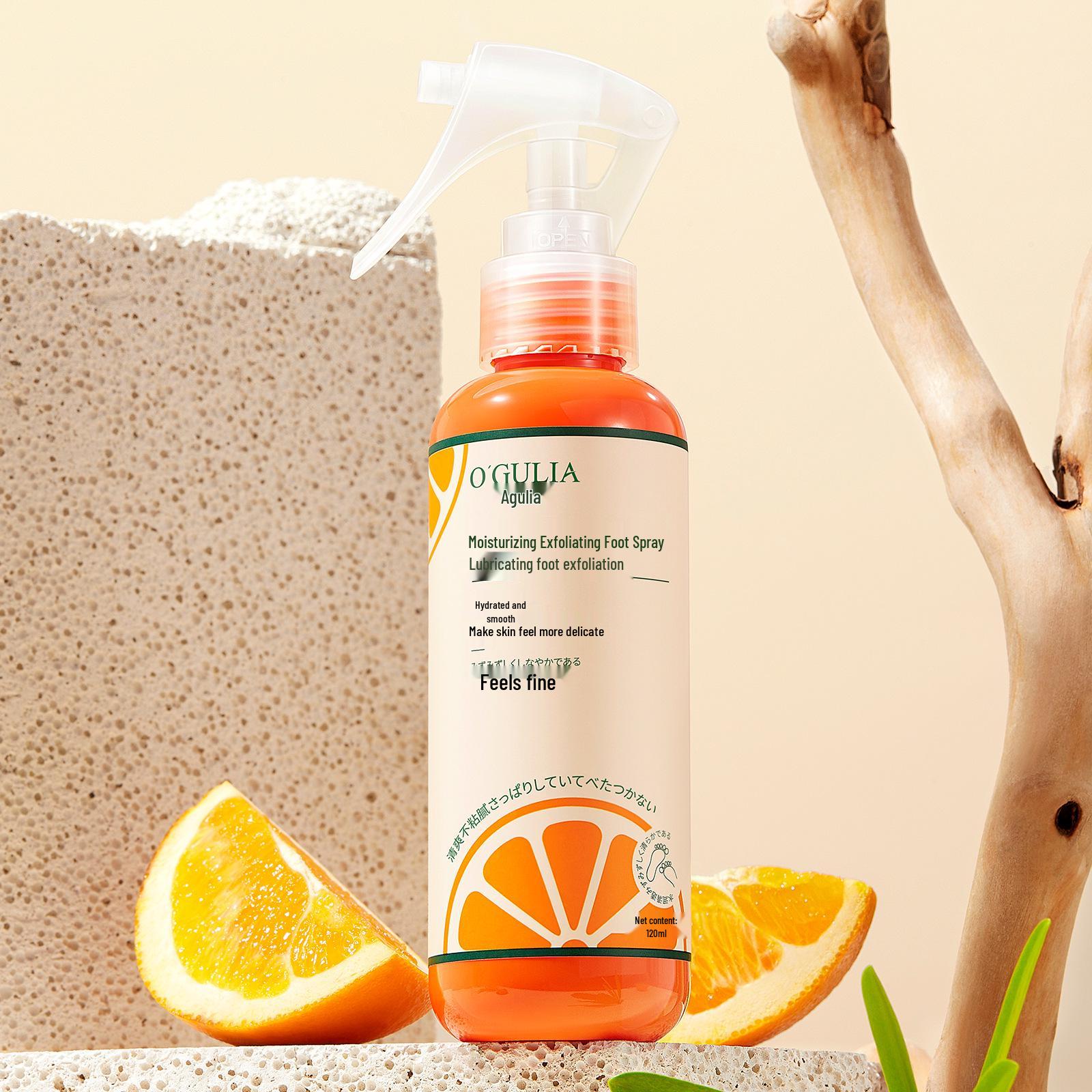 Agulia 120ml Moisturizing Foot Exfoliating Spray - Hydrating Cleanser for Smooth Skin 120ml
