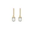 S925 Silver Needle Geometric Crystal Long Earrings – Elegant Korean Style for Women