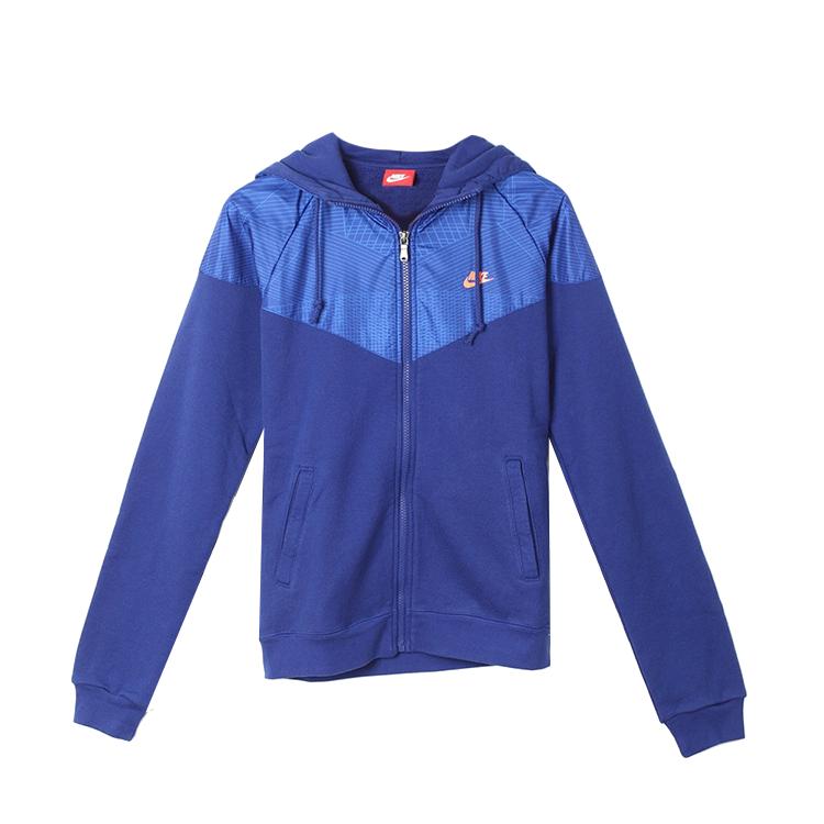 Nike FLC Mix-Ru Вязаная Толстовка с Капюшоном на Молнии Повседневная Куртка Женские куртки 616657-455 M